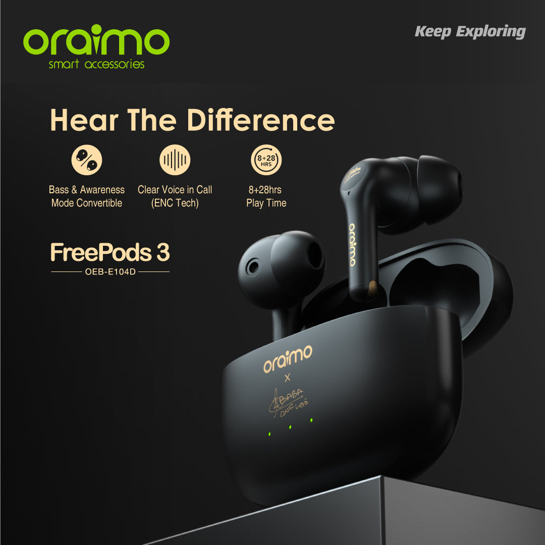 oraimo AirBuds 2 Stereo Bass True Wireless In-Ear Earbuds